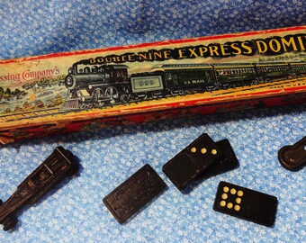 Embossing Company 1910 Double Nine dominos