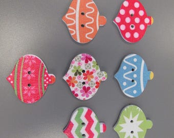 Christmas Bauble Wooden Buttons X 4