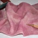 Hand dyed 100 percent wool fabric - "Raspberry Ice" - rug hooking appliqué penny rugs - Heavens to Betsy Stardust- Cotton Eyed Joe over dye