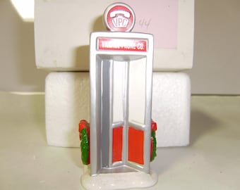 Department 56,Snow Village,ceramic collectible,VILLAGE PHONE Booth