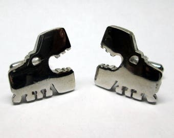 Mid century modern style hippo / hippopotamus cufflinks
