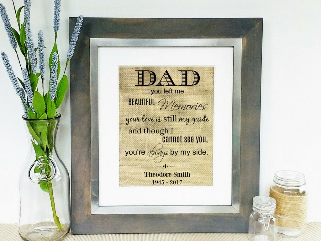 LOSS OF FATHER In Memory of Dad Sympathy Gifts Death of