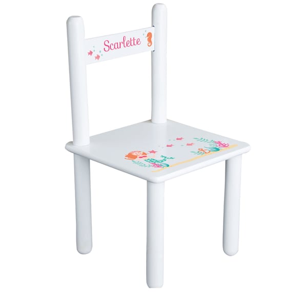 Personalized Little Mermaid Table & Chair Set Little Girls Personalized Little Mermaid Table & Chair Set Little Girls