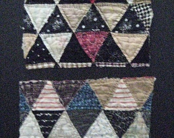 Vintage Cutter Quilt-2 Pieces for Repurpose/Sewing/Crafts--Each piece measures about 8"w x 8"h.