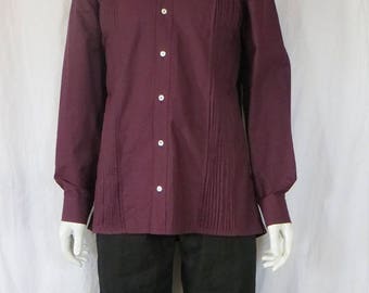 Pleated cotton shirt