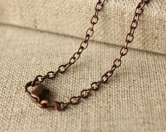 18, 20, 24 inches Antiqued Copper finished chain 2x3mm