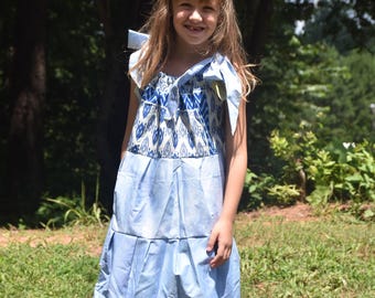 Little Girl Pillowcase Dress, Party Dress, Heirloom Dress, Flower Girl, Girl Ruffle and Lace Dress, Vintage Style Dress, Child Sundress