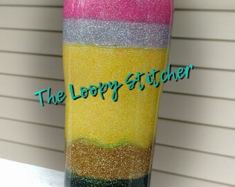 Pencil Cup Zig Zag Template for 20oz Cups - Digital File