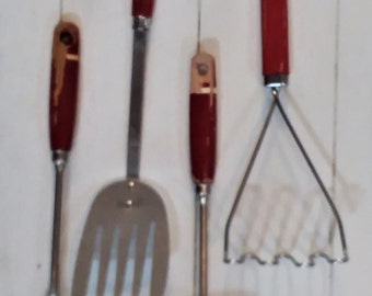 Vintage 4 piece Kitchen Utensil Set