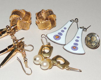 5 Pairs of Costume Earrings Trifari