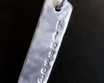 Hand-stamped personalized necklace