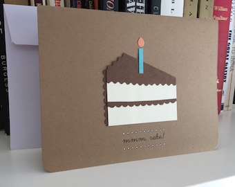 Birthday cake slice card - mmm cake!