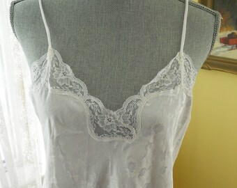 Retro White Nightgown or Slip Vintage Lingerie