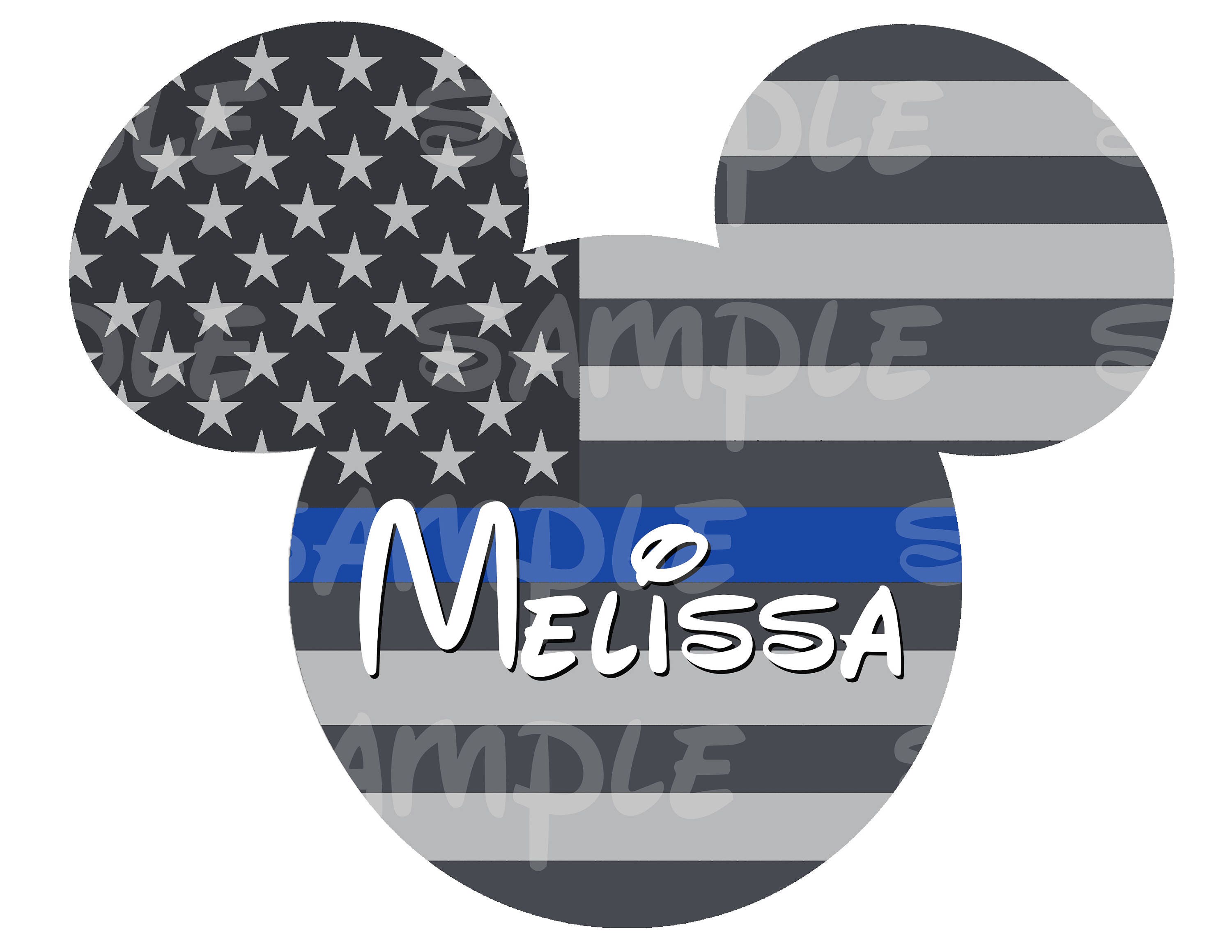 thin blue line mickey mouse