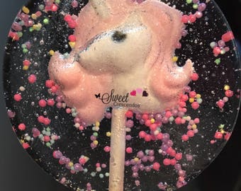 Magical Unicorn Lollipops- Hard Candy Lollipops- Birthday Lollipops- Party Favors