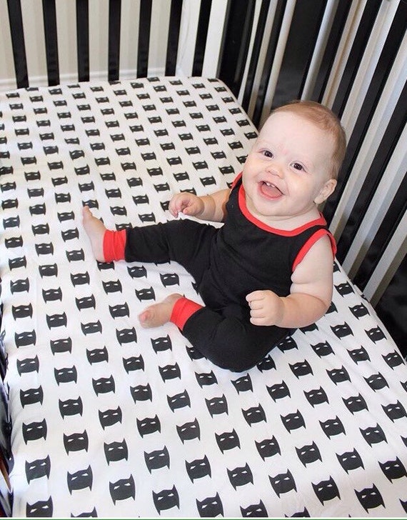 Batman fitted crib sheet/toddler bed sheet/nursery
