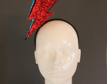 David Bowie tribute lightning bolt headband Aladdin Sane