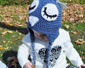 BurkeyBaby Sleeping Owl Earflap Hat