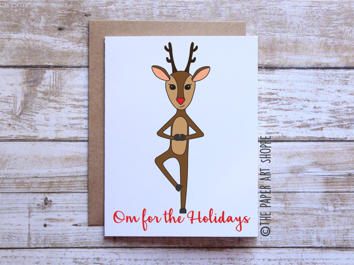 Funny Christmas Card Om For The Holidays Yoga Funny Christmas Card Om For The Holidays Yoga