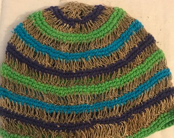 natural HEMP Tam Cufi Beanie hand made