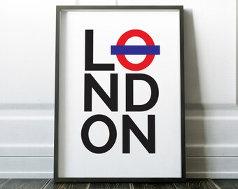 London Print, Wall Art, Minimalist Print, Travel Print, Wall Art Print, Minimalist London, Poster, London Poster, Modern Wall Art, London