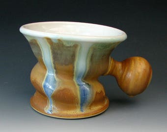 STONEWARE SHAVING MUG #22 - Shaving Cup - Shaving Bowl - Wet Shave - Shaving Soap - Shaving Lather - Razor - Ceramic Shaving Mug
