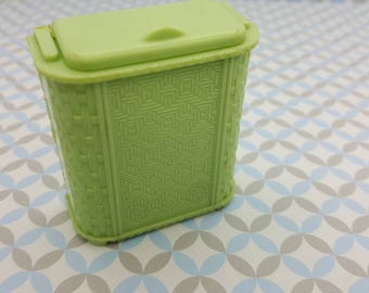 Renwal Bathroom Hamper mint green Doll House Toy Plastic Laundry