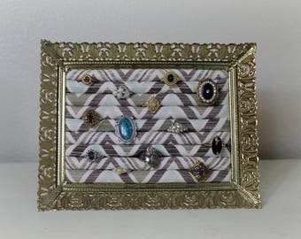 Standing Ring Holder | Metal Standing Ring Organizer | Jewelry Organizer Stand | Ring Display Stand | Metal Ring Display | Jewelry Organizer