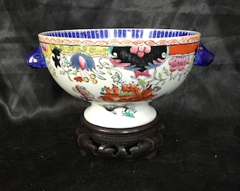 A super rare and beautiful 19th century Mason's bowl