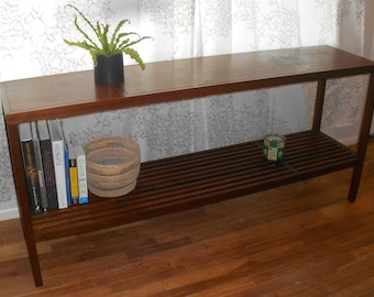 Walnut Sofa Table Mid-Century Modern