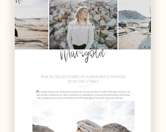 Marigold II - Responsive Blogger theme - custom slider, featured categories and about widget