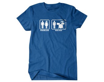 Drummer gifts, Drummer t shirt, Problem solved T-shirt, Funny T shirt, gifts for dad, shirt, boyfriend, husband
