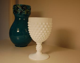 Fenton Milk Glass Hobnail Goblet