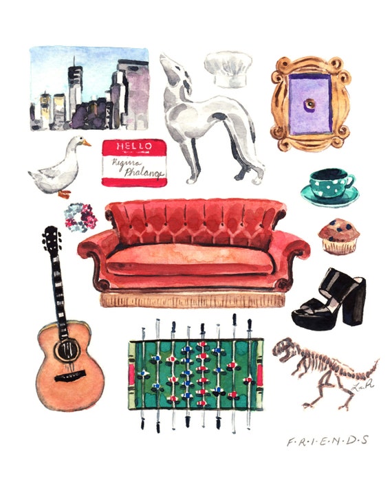 Friends TV Show Art Print Friends Painting Friends TV Show