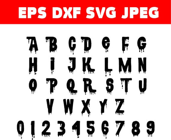 Download Halloween Font svg dxf eps jpg Download files Digital