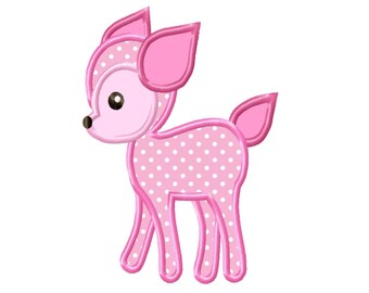Little Deer Applique Machine Embroidery DESIGN NO. 39