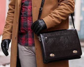 Leather briefcase Leather messenger Leather laptop bag Mens leather messenger bag Leather satchel Mens satchel Mens leather satchel bag