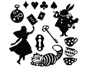 Alice In Wonderland!! !!! -Vinyl Decal set - Multiple colors