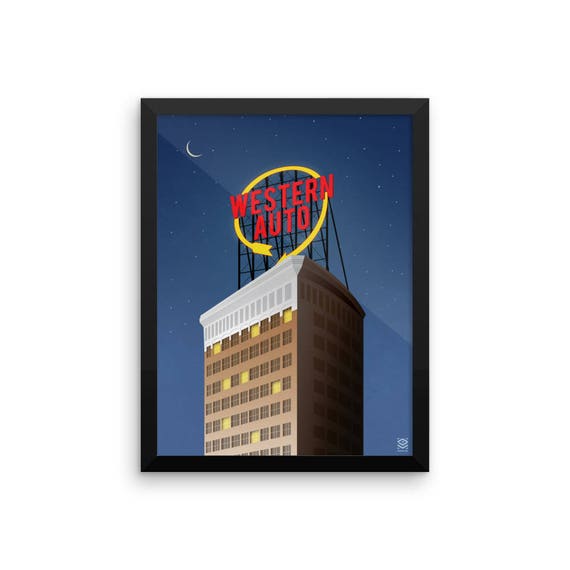 Western Auto Framed Print