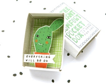 Cactus - The Instant Comfort Pocket Box - alles zal worden ok! -op te vrolijken en troost box