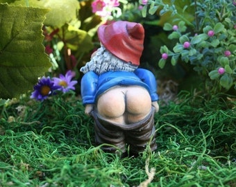 Mooning Gnome Funny Rude Custom Garden Gnome