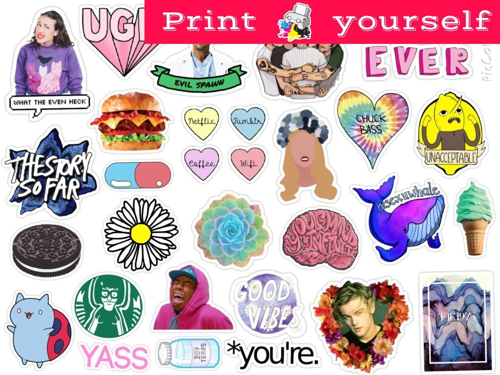 This is an image of Clean Printable Stickers Tumblr It is an image of Clean Printable Stickers Tumblr