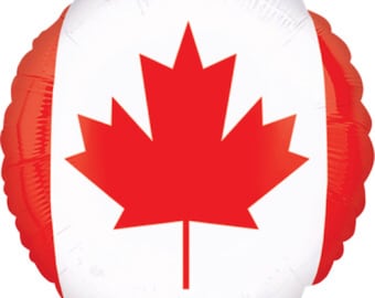 Canada Flag Balloon, Canadian Flag Balloon 18"