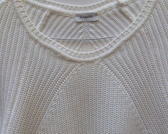 JIL SANDER White Cotton Knit
