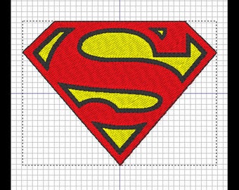 Superman logo embroidery design