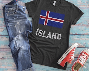 Iceland T-Shirt, Unique Iceland Gift, Iceland Soccer Fan Gift, Flag Travel Shirt, Country Flag, Nationality, Reykjavik, Country Pride
