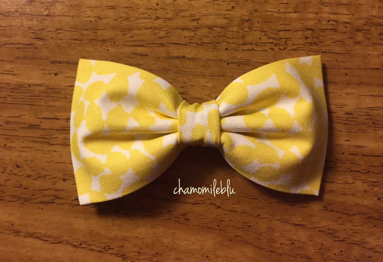 Yellow white floral petals summer spring bow ties // clip