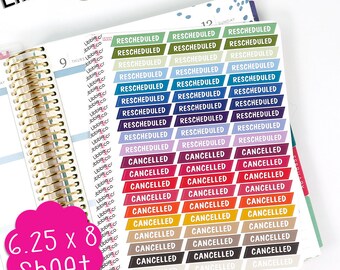 WP LS374 Winter Cancelled and Rescheduled Stickers! Perfect for the Erin Condren Planner!!!