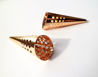 Gold plated perforated cones