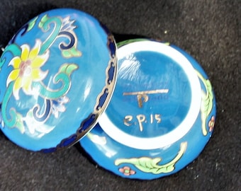 Del Prado Fine Porcelain - Blue Pill /Trinket Box Miniature Collectors Series e.p.15